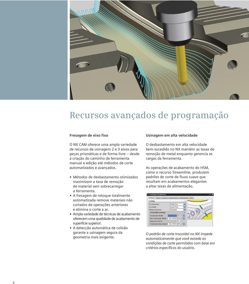 A fresagem de retoque totalmente automatizada remove materiais não cortados de operações anteriores e elimina o corte a ar.