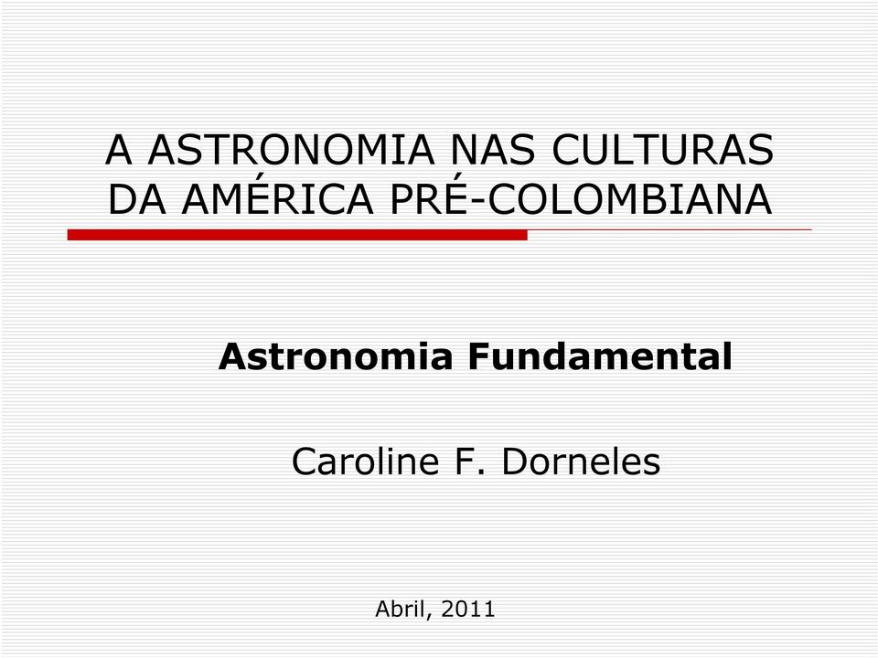 Astronomia Fundamental