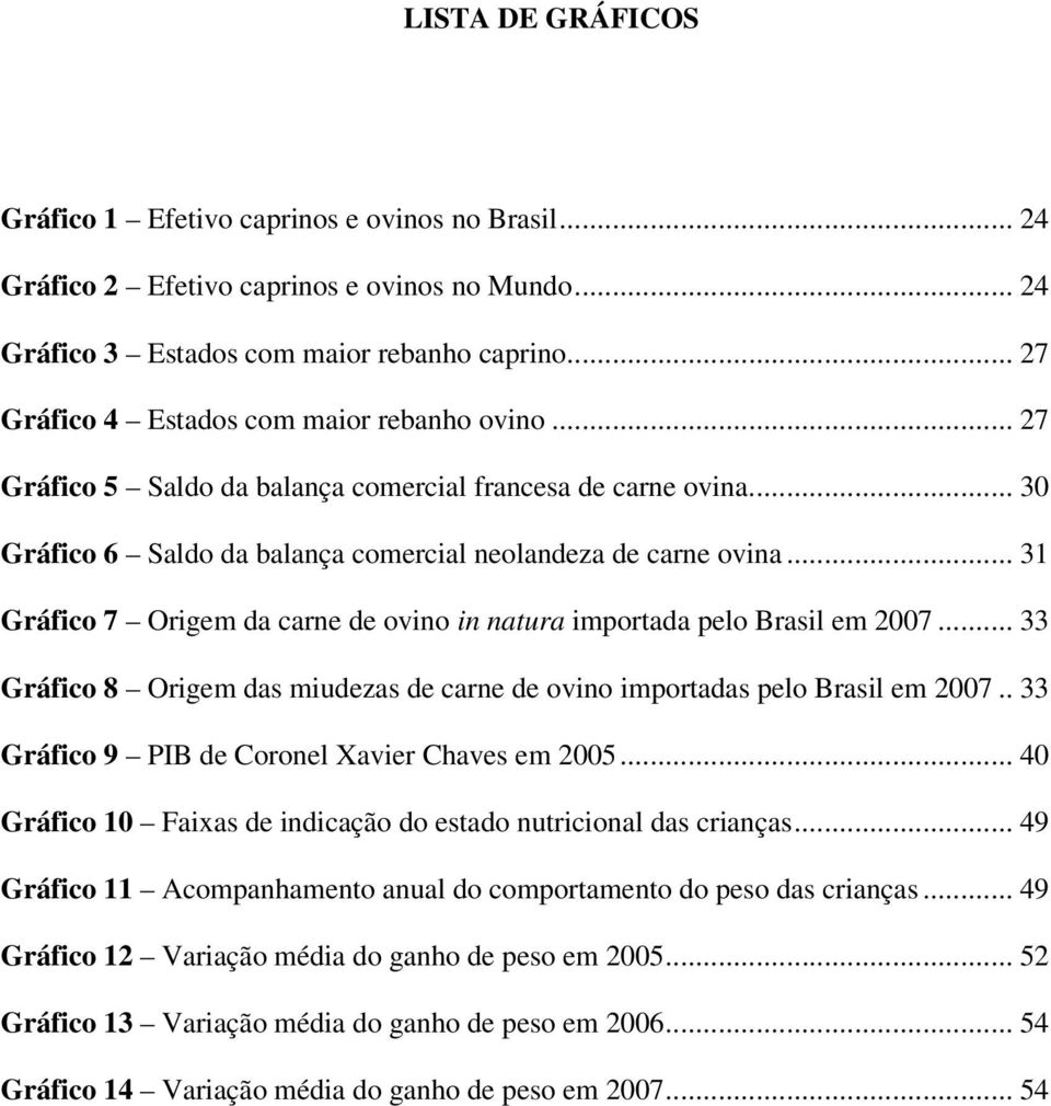 .. 31 Gráfico 7 Origem da carne de ovino in natura importada pelo Brasil em 2007... 33 Gráfico 8 Origem das miudezas de carne de ovino importadas pelo Brasil em 2007.