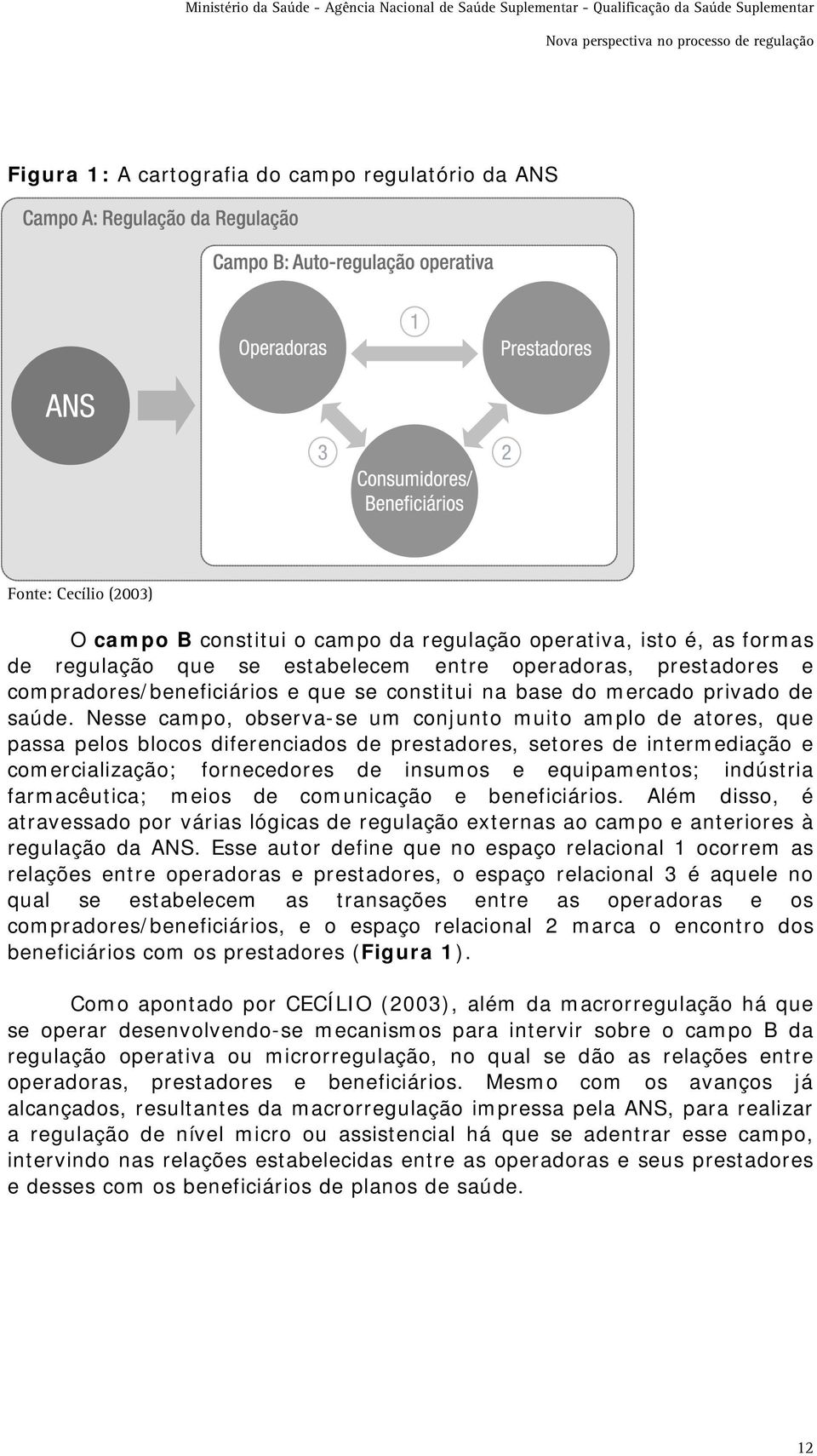 Nesse campo, observa-se um conjunto muito amplo de atores, que passa pelos blocos diferenciados de prestadores, setores de intermediação e comercialização; fornecedores de insumos e equipamentos;