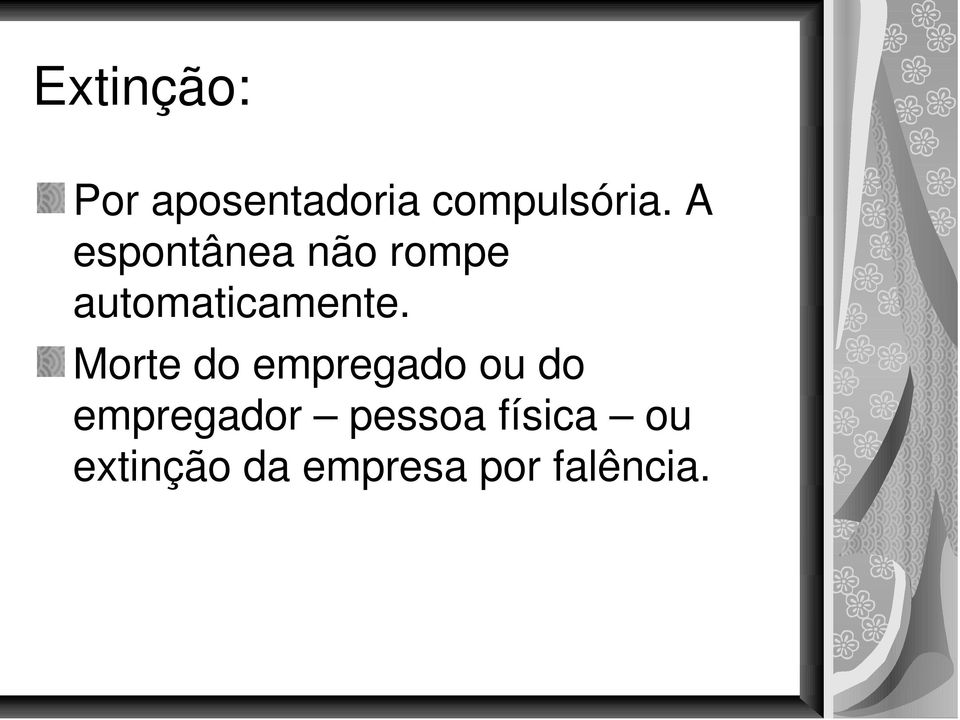 Morte do empregado ou do empregador