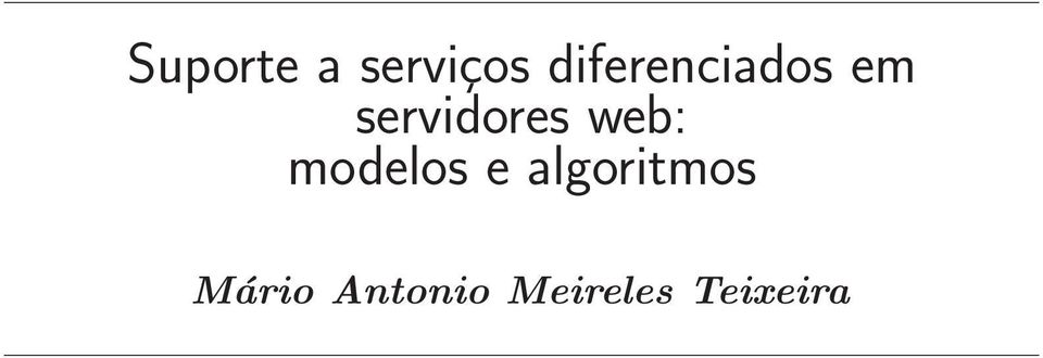 servidores web: modelos e