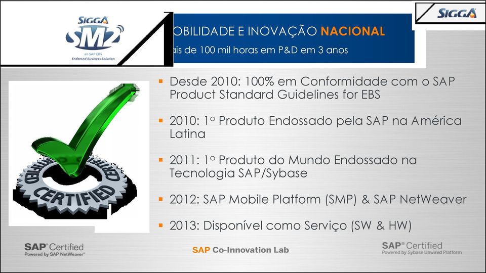 Endossado pela SAP na América Latina 2011: 1 o Produto do Mundo Endossado na Tecnologia