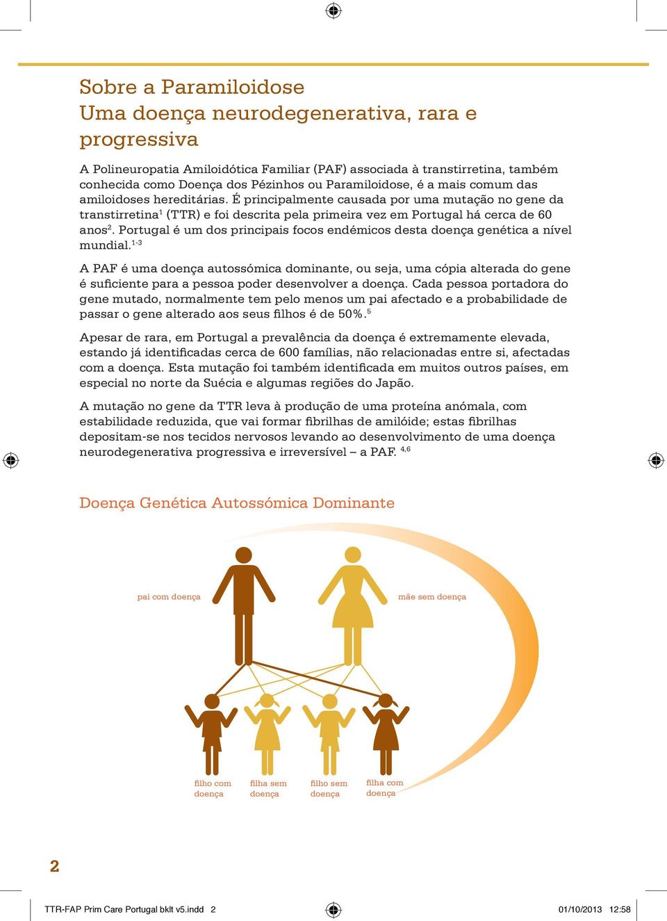 É principalmente causada por uma mutação no gene da transtirretina 1 (TTR) e foi descrita pela primeira vez em Portugal há cerca de 60 anos 2.