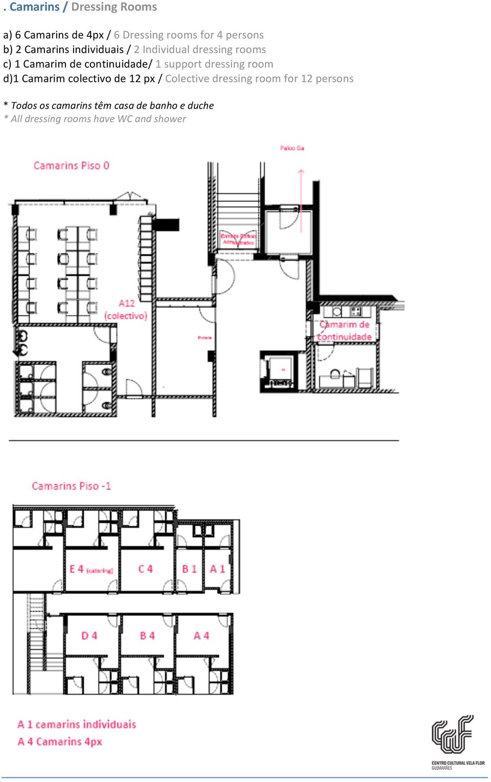 support dressing room d)1 Camarim colectivo de 12 px / Colective dressing room for 12