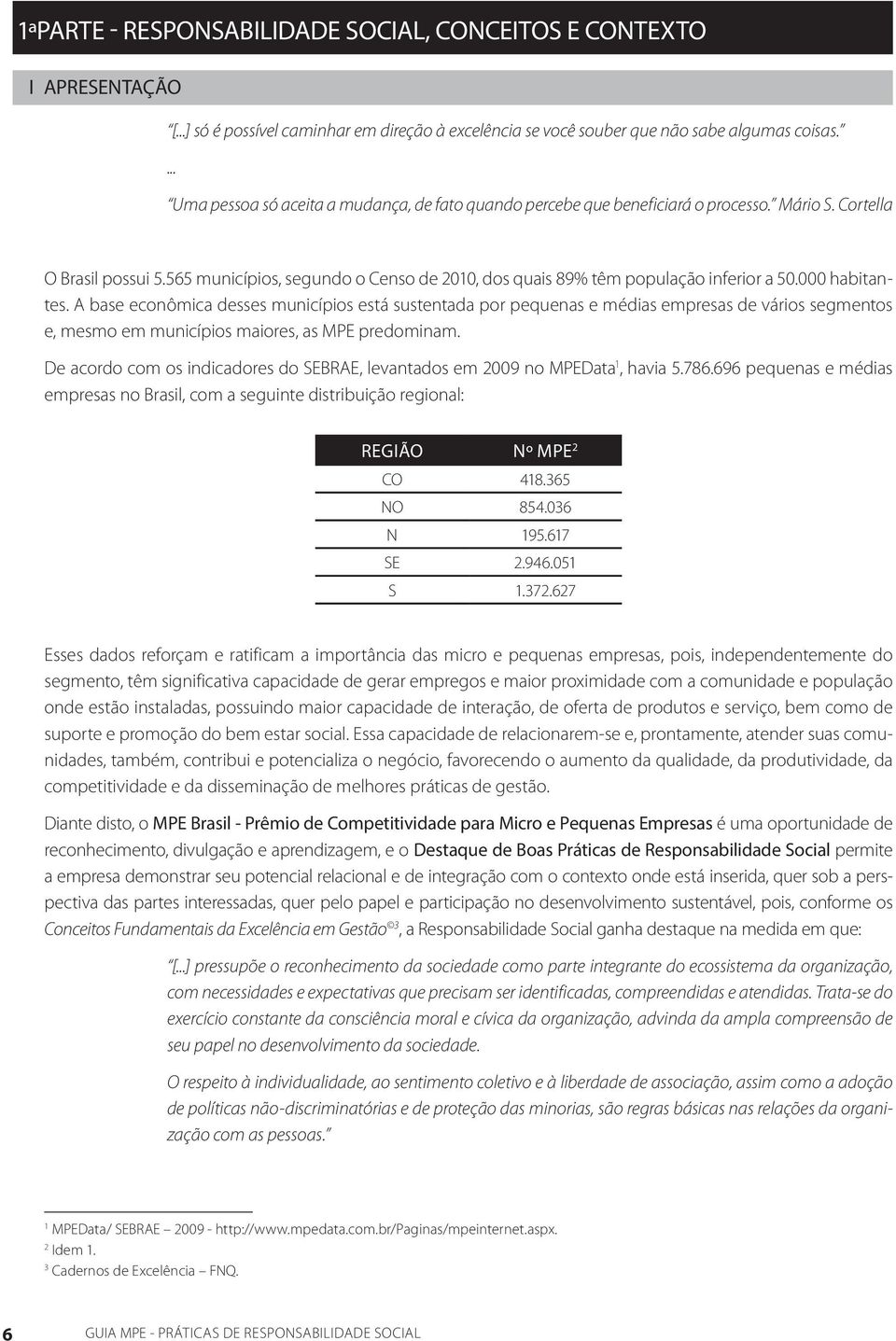 565 municípios, segundo o Censo de 2010, dos quais 89% têm população inferior a 50.000 habitantes.