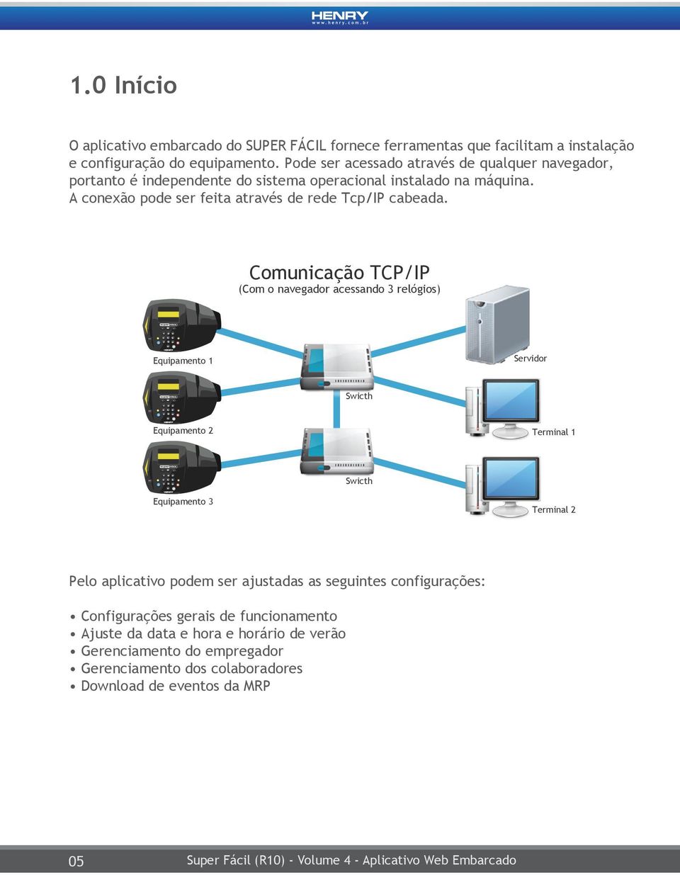 Pode ser acessado através de qualquer navegador, portanto é independente do sistema operacional instalado na máquina. A conexão pode ser feita através de rede Tcp/IP cabeada.