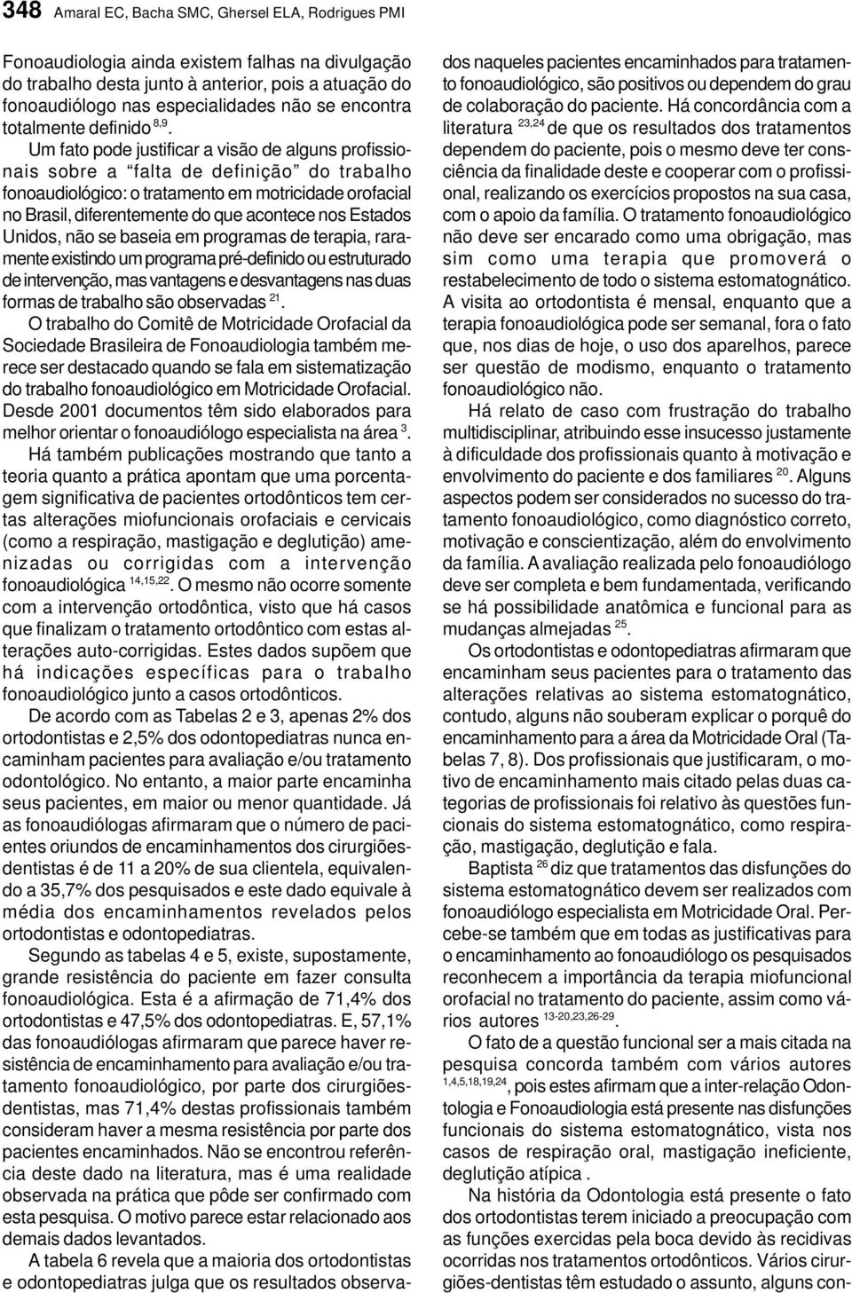 Um fato pode justificar a visão de alguns profissionais sobre a falta de definição do trabalho fonoaudiológico: o tratamento em motricidade orofacial no Brasil, diferentemente do que acontece nos