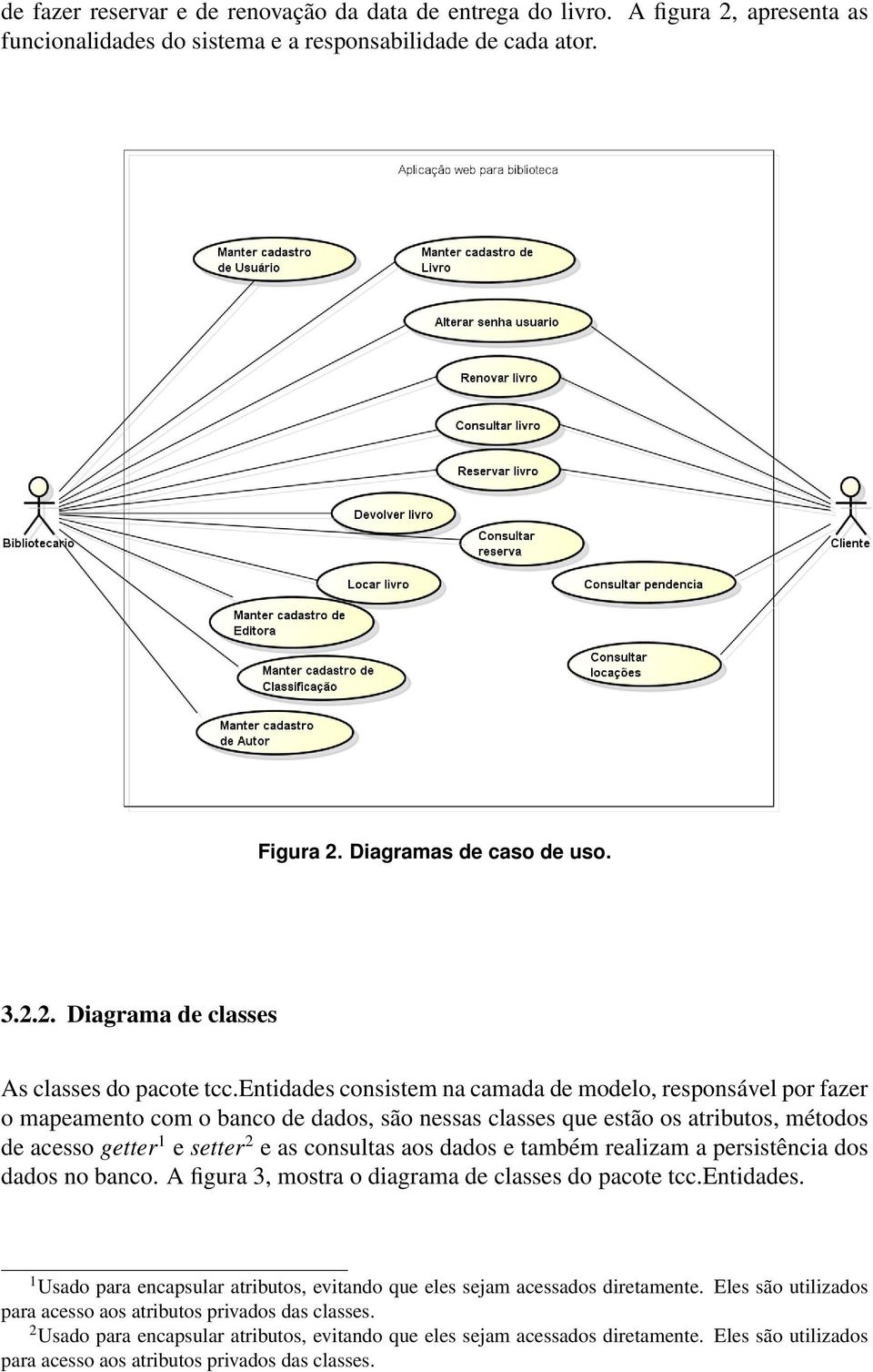 dados e também realizam a persistência dos dados no banco. A figura 3, mostra o diagrama de classes do pacote tcc.entidades.