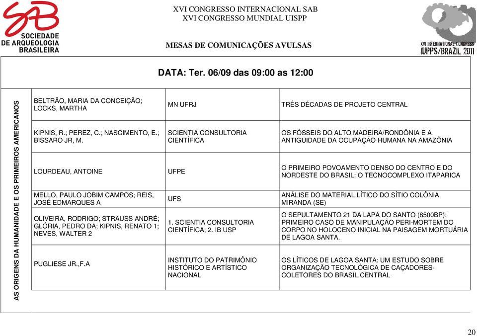 A MN UFRJ SCIENTIA CONSULTORIA CIENTÍFICA UFPE UFS 1. SCIENTIA CONSULTORIA CIENTÍFICA; 2.