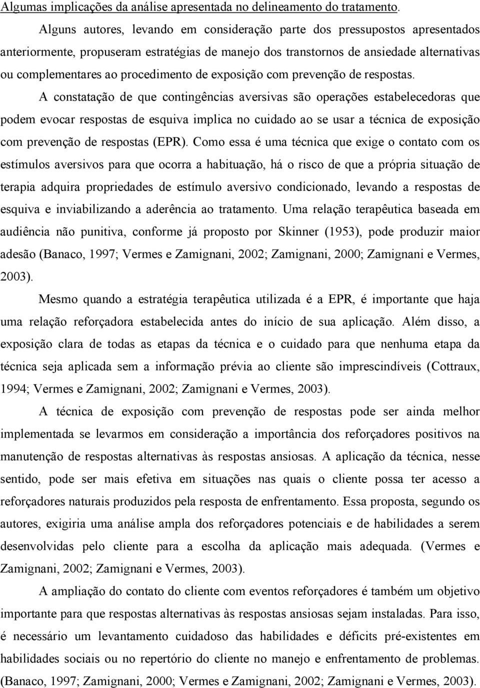 de exposição com prevenção de respostas.