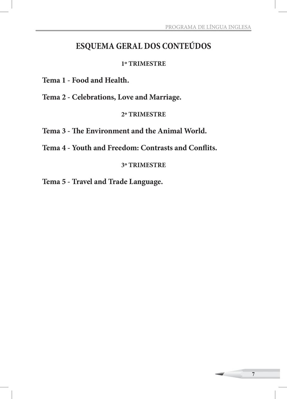 2º TRIMESTRE Tema 3 - The Environment and the Animal World.