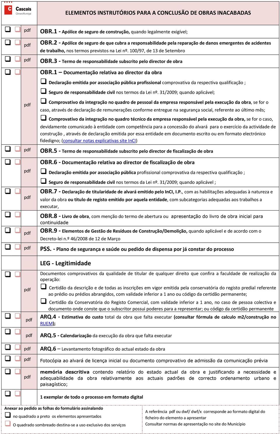 3 - Termo de responsabilidade subscrito pelo director de obra OBR.