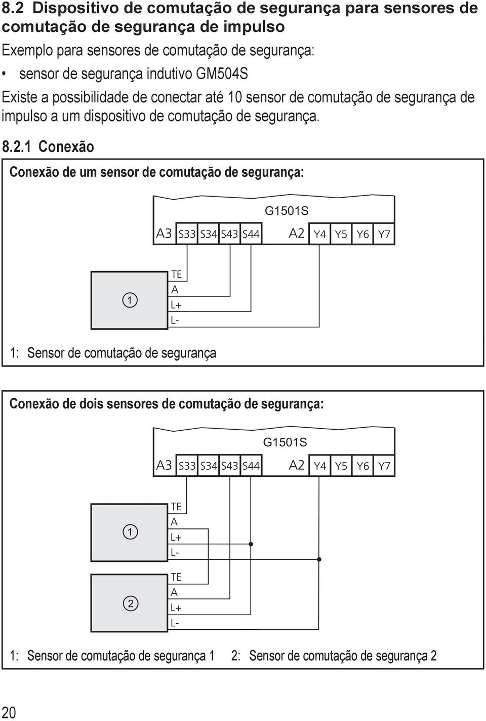 um dispositivo de comutação de segurança. 8.2.