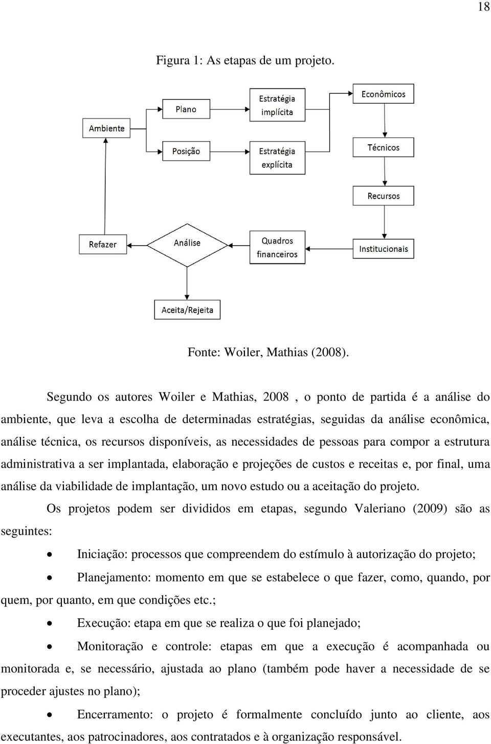 disponíveis, as necessidades de pessoas para compor a estrutura administrativa a ser implantada, elaboração e projeções de custos e receitas e, por final, uma análise da viabilidade de implantação,