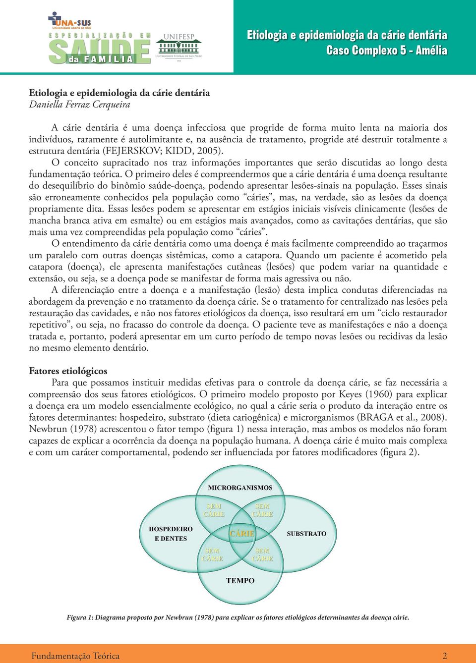 O primeiro deles é compreendermos que a cárie dentária é uma doença resultante do desequilíbrio do binômio saúde-doença, podendo apresentar lesões-sinais na população.