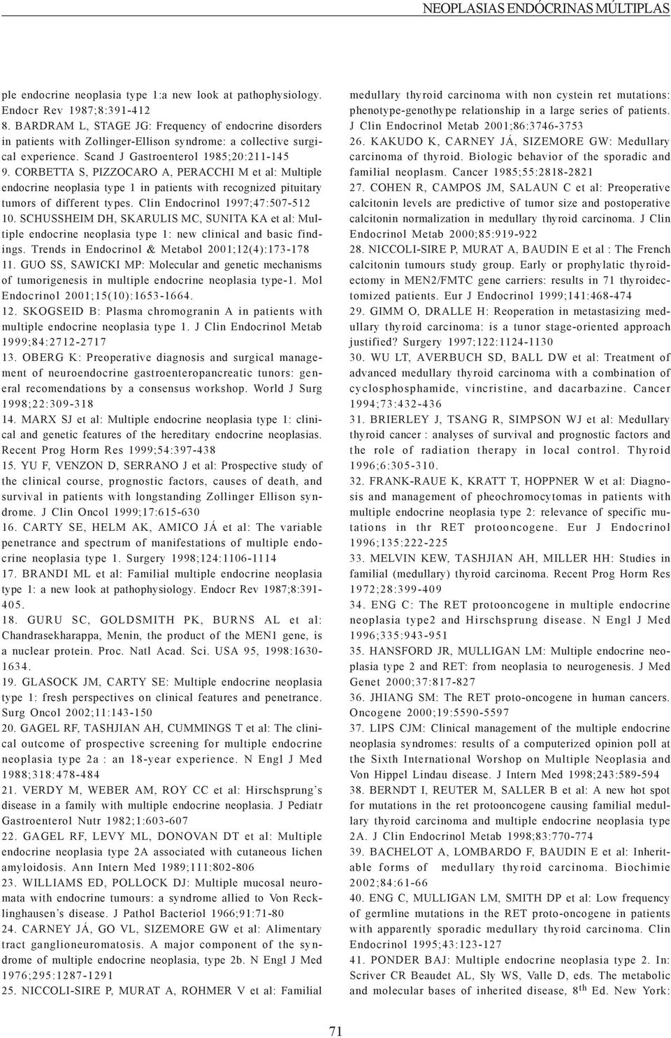 CORBETTA S, PIZZOCARO A, PERACCHI M et al: Multiple endocrine neoplasia type 1 in patients with recognized pituitary tumors of different types. Clin Endocrinol 1997;47:507-512 10.