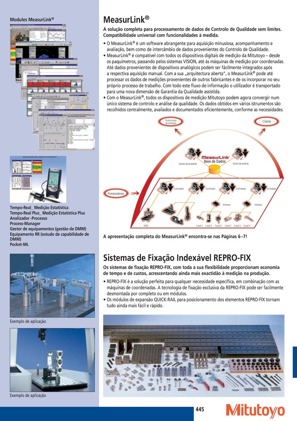 MeasurLink é compatível com todos os dispositivos digitais de medição da Mitutoyo desde os paquímetros, passando pelos sistemas VISION, até às máquinas de medição por coordenadas.