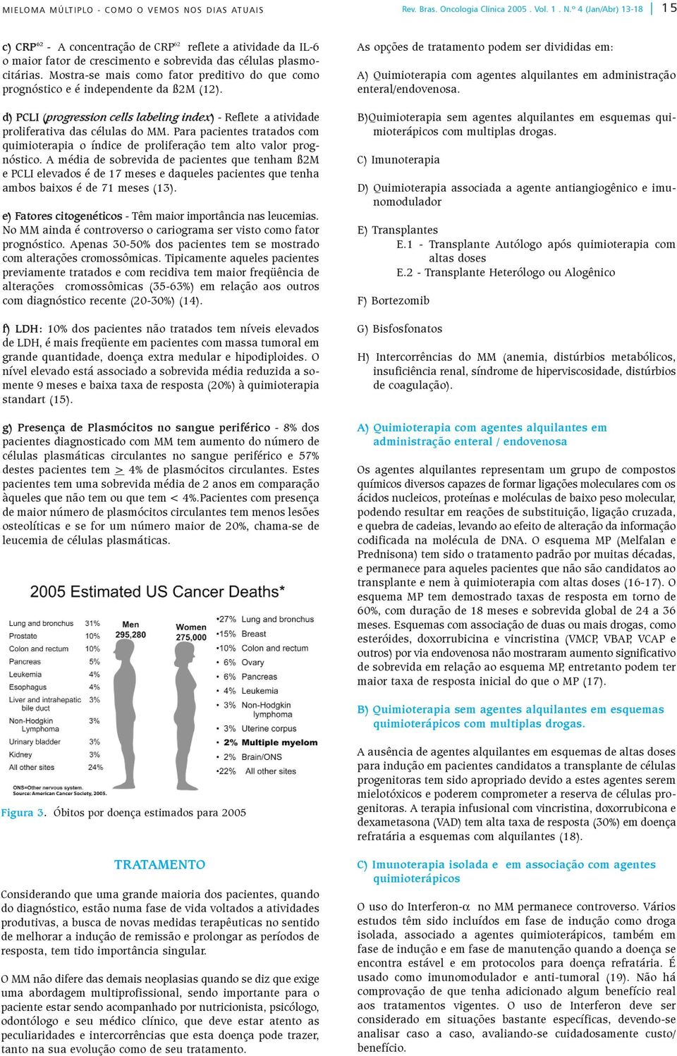 Para pacientes tratados com quimioterapia o índice de proliferação tem alto valor prognóstico.