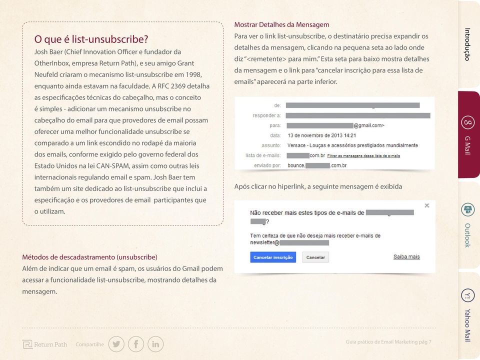 A RFC 2369 detalha as especificações técnicas do cabeçalho, mas o conceito é simples - adicionar um mecanismo unsubscribe no cabeçalho do email para que provedores de email possam oferecer uma melhor