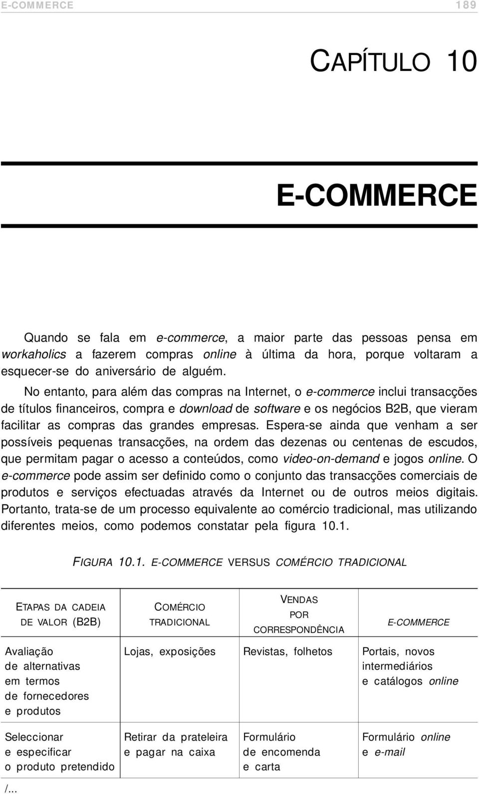 No entanto, para além das compras na Internet, o e-commerce inclui transacções de títulos financeiros, compra e download de software e os negócios B2B, que vieram facilitar as compras das grandes