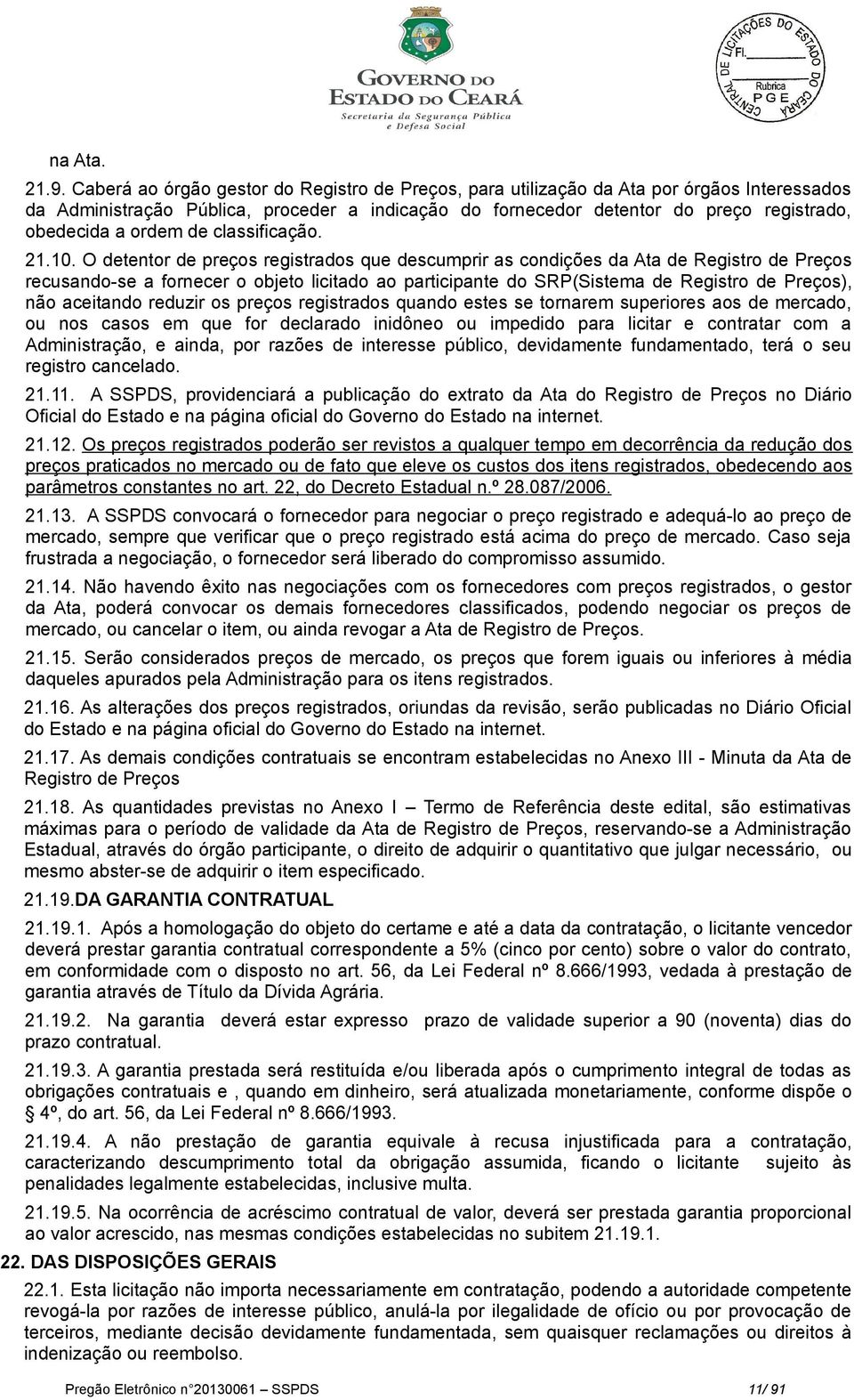 ordem de classificação. 21.10.