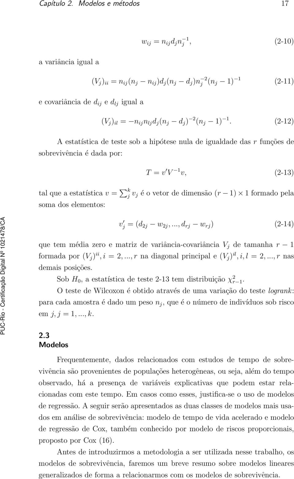 (n j d j ) 2 (n j 1) 1.