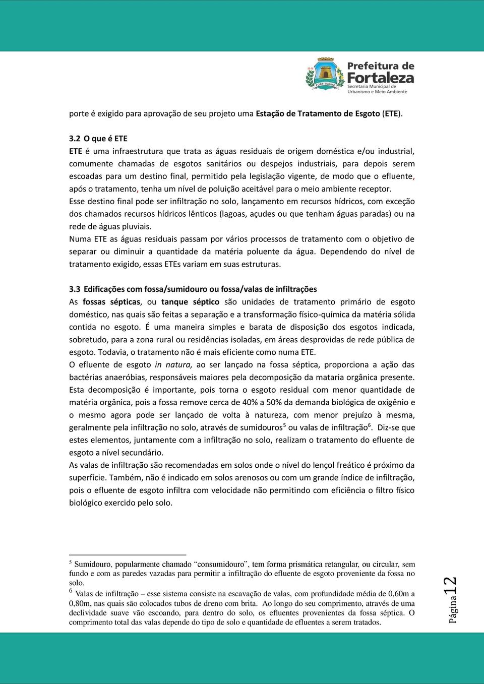 para um destino final, permitido pela legislação vigente, de modo que o efluente, após o tratamento, tenha um nível de poluição aceitável para o meio ambiente receptor.