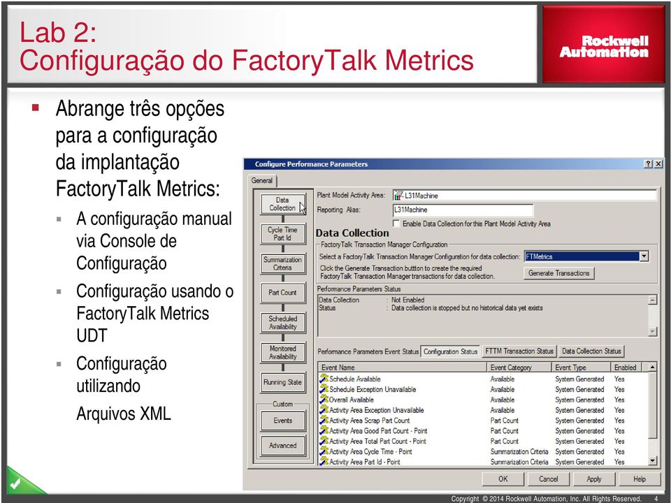 configuração manual via Console de Configuração Configuração