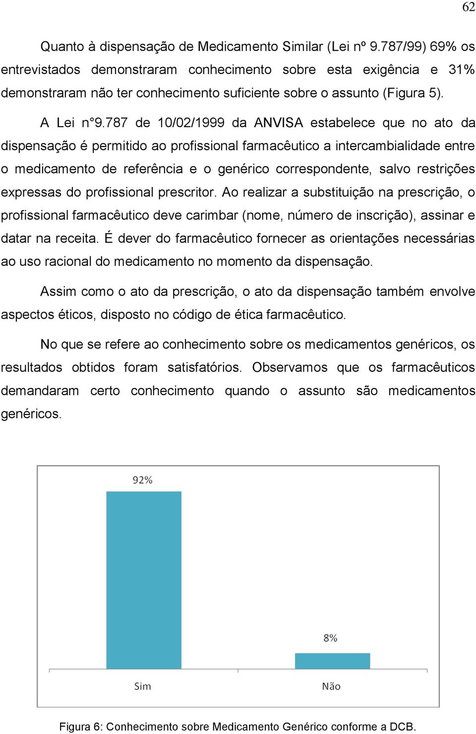 787 de 10/02/1999 da ANVISA estabelece que no ato da dispensação é permitido ao profissional farmacêutico a intercambialidade entre o medicamento de referência e o genérico correspondente, salvo