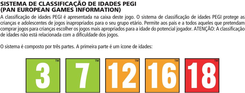 Permite aos pais e a todos aqueles que pretendam comprar jogos para crianças escolher os jogos mais apropriados para a idade do potencial