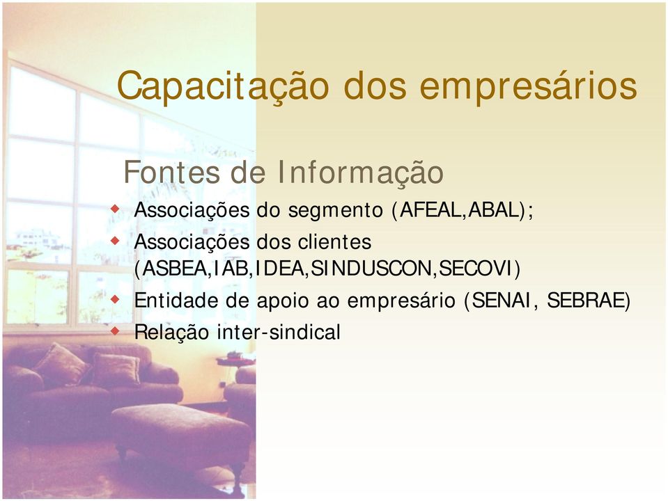 Associações dos clientes