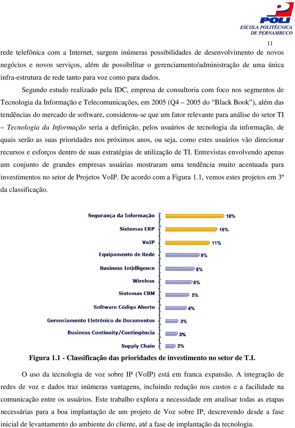 Segundo estudo realizado pela IDC, empresa de consultoria com foco nos segmentos de Tecnologia da Informação e Telecomunicações, em 2005 (Q4 2005 do Black Book ), além das tendências do mercado de