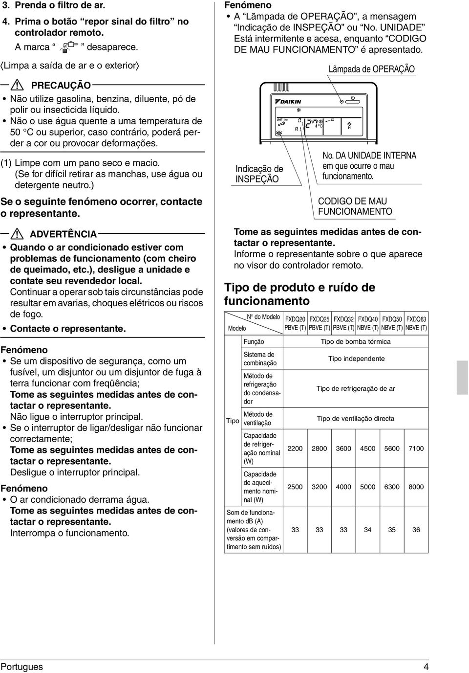 Não o use água quente a uma temperatura de 50 C ou superior, caso contrário, poderá perder a cor ou provocar deformações. (1) Limpe com um pano seco e macio.