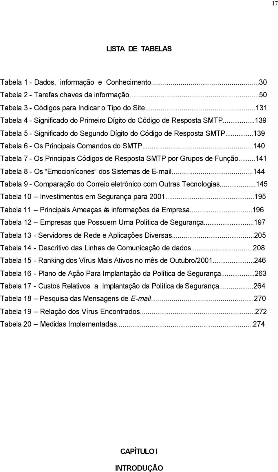 ..140 Tabela 7 - Os Principais Códigos de Resposta SMTP por Grupos de Função...141 Tabela 8 - Os Emocionícones dos Sistemas de E-mail.