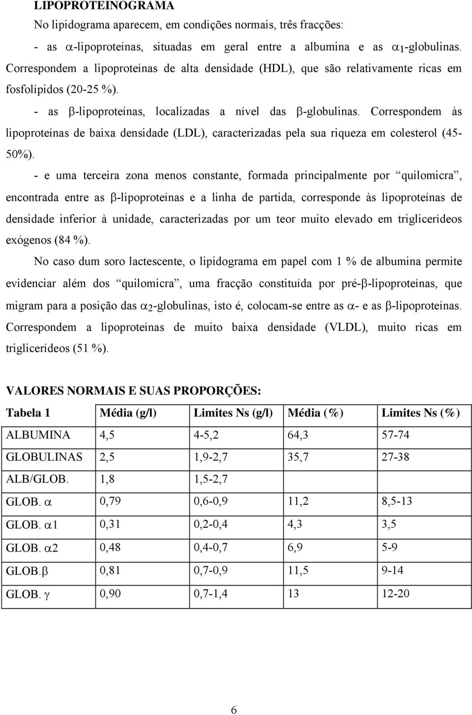 Correspondem às lipoproteínas de baixa densidade (LDL), caracterizadas pela sua riqueza em colesterol (45-50%).