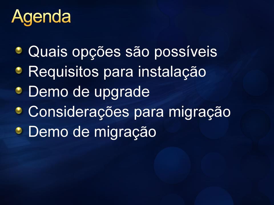 Demo de upgrade