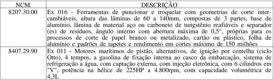 tungstênio reafiáveis e separador (es) resíduos, ângulo interno com abertura máxima 0,5, próprias para os processos corte papel branco ou metalizado, cartão ou plástico, folha alumínio e