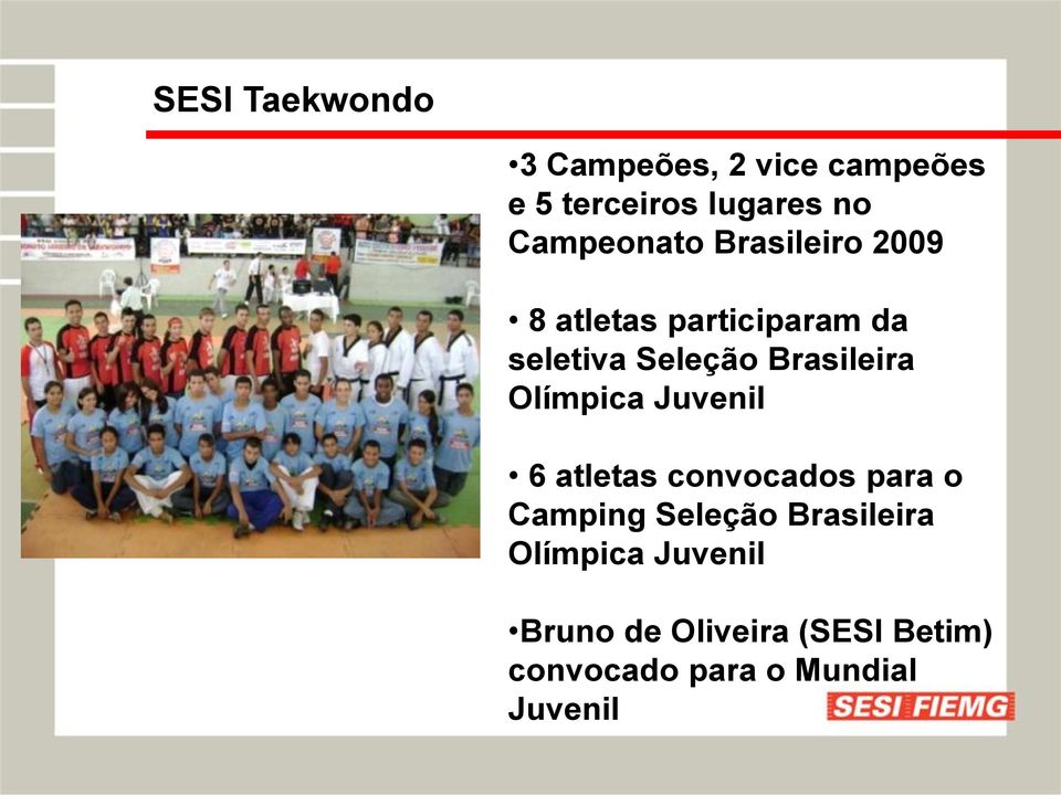 Brasileira Olímpica Juvenil 6 atletas convocados para o Camping Seleção