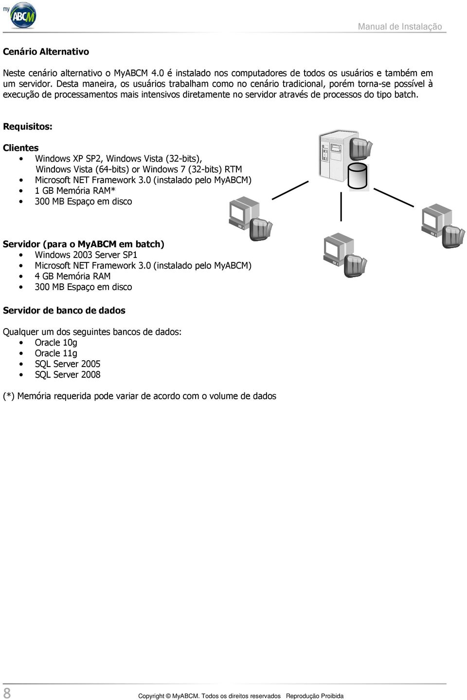 Requisitos: Clientes Windows XP SP2, Windows Vista (32-bits), Windows Vista (64-bits) or Windows 7 (32-bits) RTM Microsoft NET Framework 3.