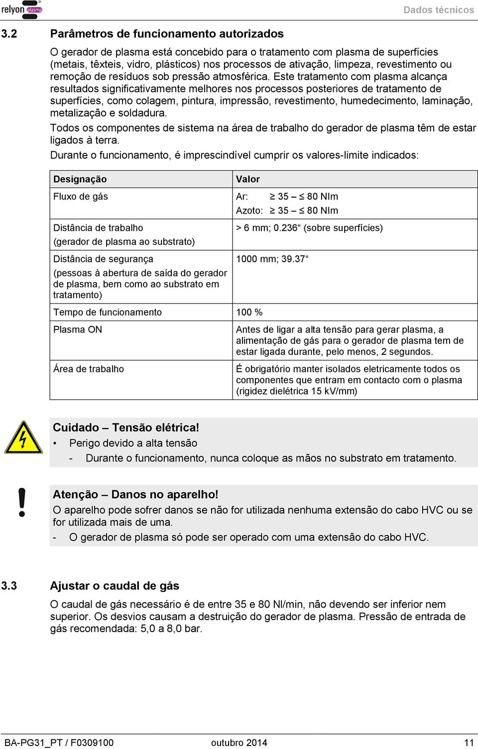 revestimento ou remoção de resíduos sob pressão atmosférica.