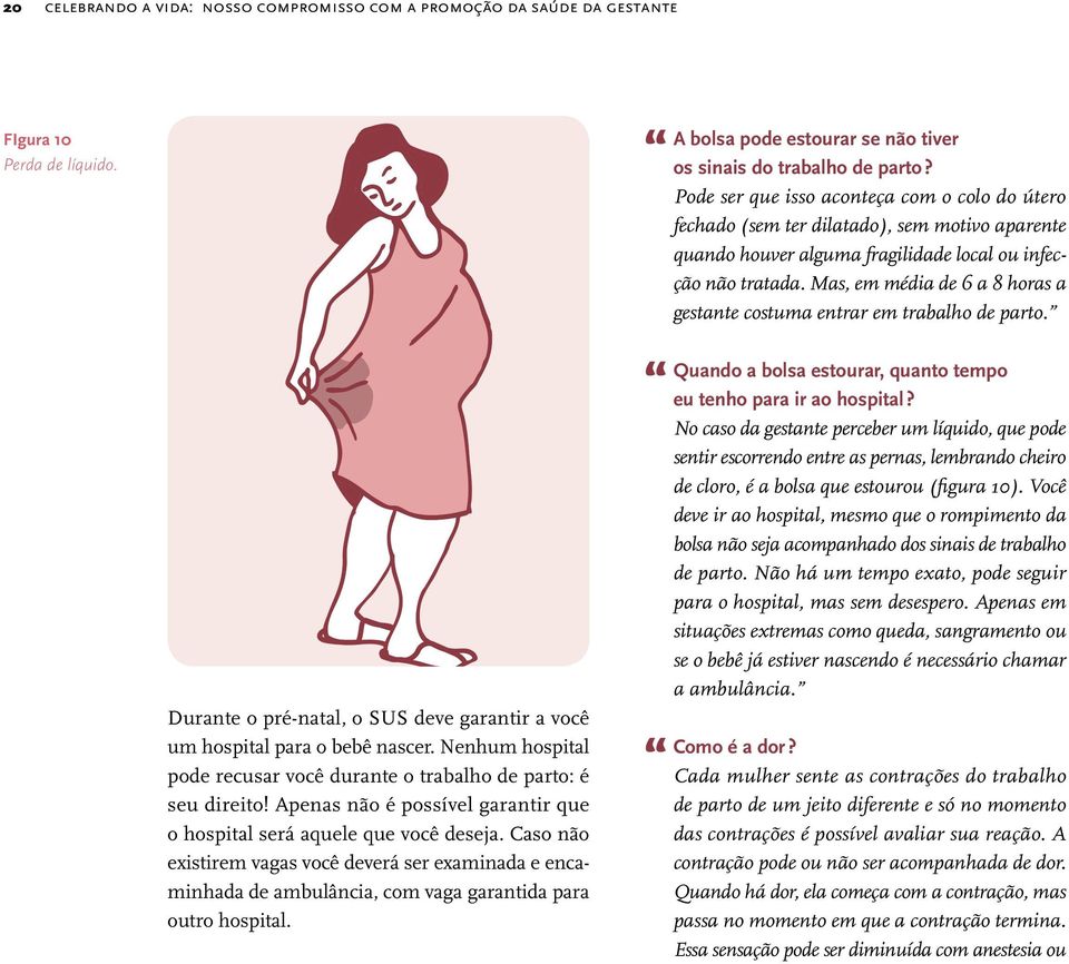 Mas, em média de 6 a 8 horas a gestante costuma entrar em trabalho de parto. Durante o pré-natal, o SUS deve garantir a você um hospital para o bebê nascer.