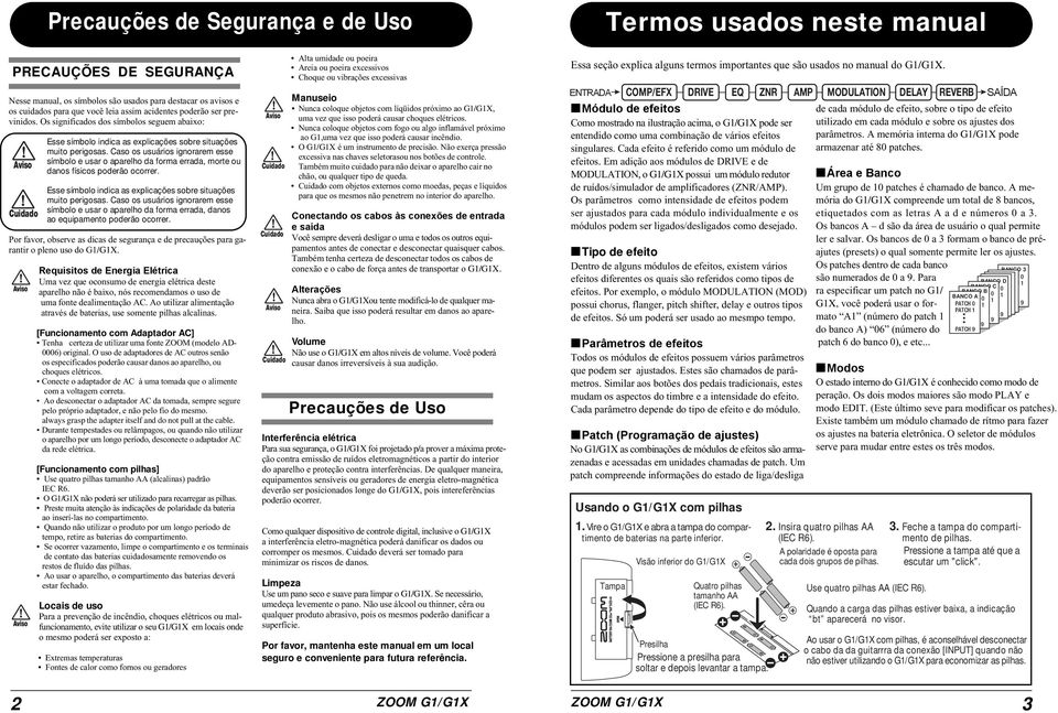 Caso os usuários ignorarem esse símbolo e usar o aparelho da forma errada, morte ou danos físicos poderão ocorrer. Esse símbolo indica as explicações sobre situações muito perigosas.