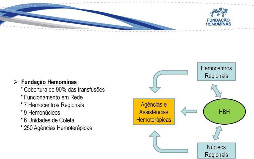 * 6 Unidades de Coleta * 250 Agências Hemoterápicas Agências e