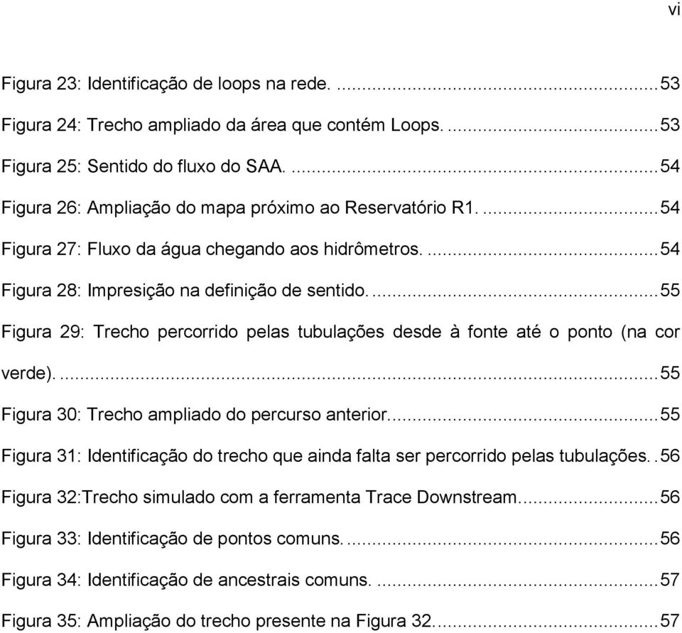 ... 55 Figura 29: Trecho percorrido pelas tubulações desde à fonte até o ponto (na cor verde).... 55 Figura 30: Trecho ampliado do percurso anterior.