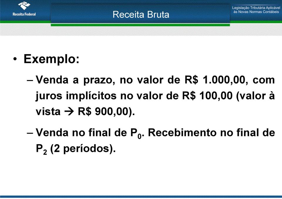 100,00 (valor à vista R$ 900,00).