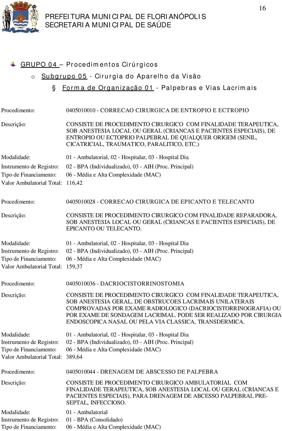 TRAUMATICO, PARALITICO, ETC.), 02 - Hospitalar, 03 - Hospital Dia 02 - BPA (Individualizado), 03 - AIH (Proc.