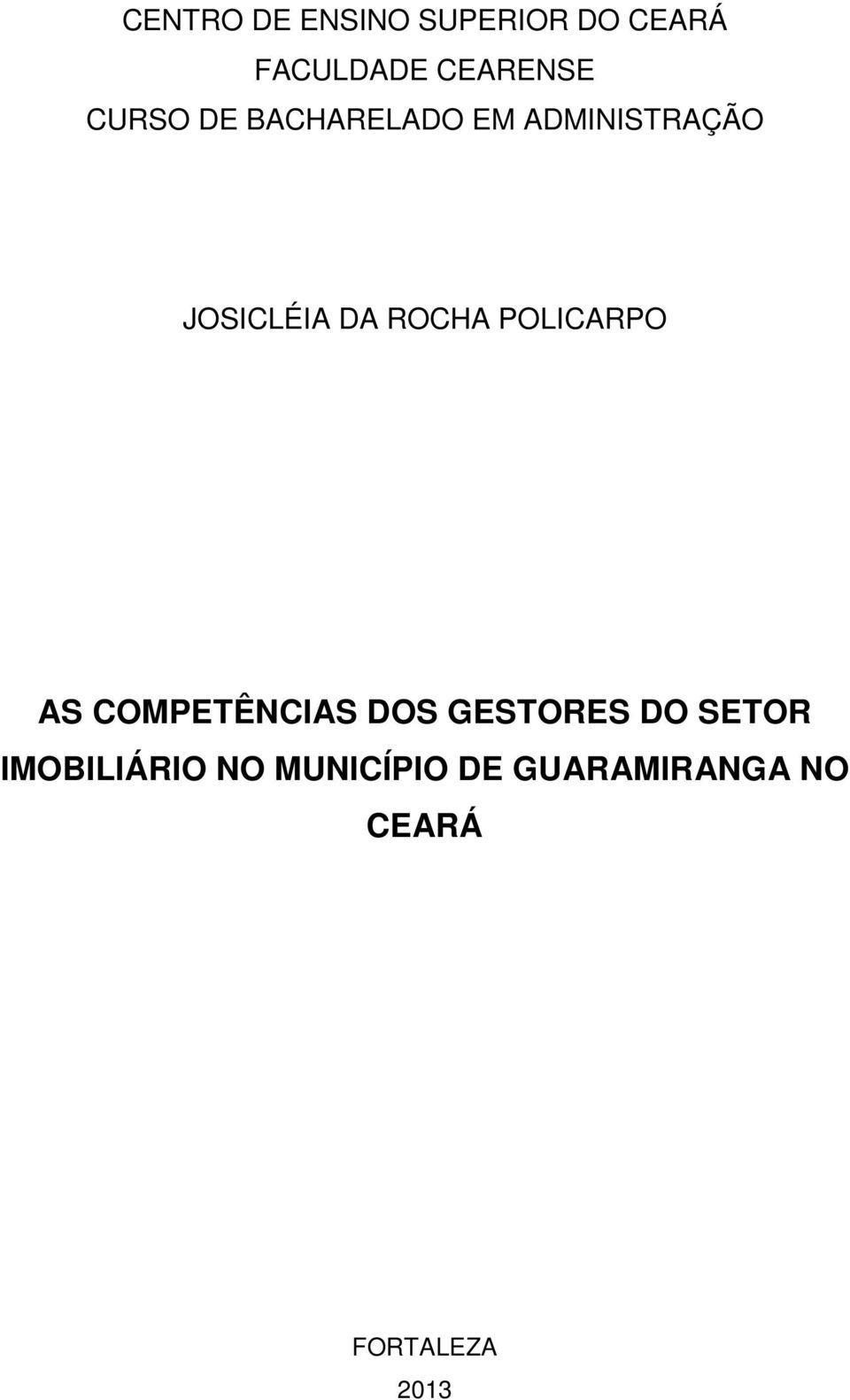 ROCHA POLICARPO AS COMPETÊNCIAS DOS GESTORES DO SETOR