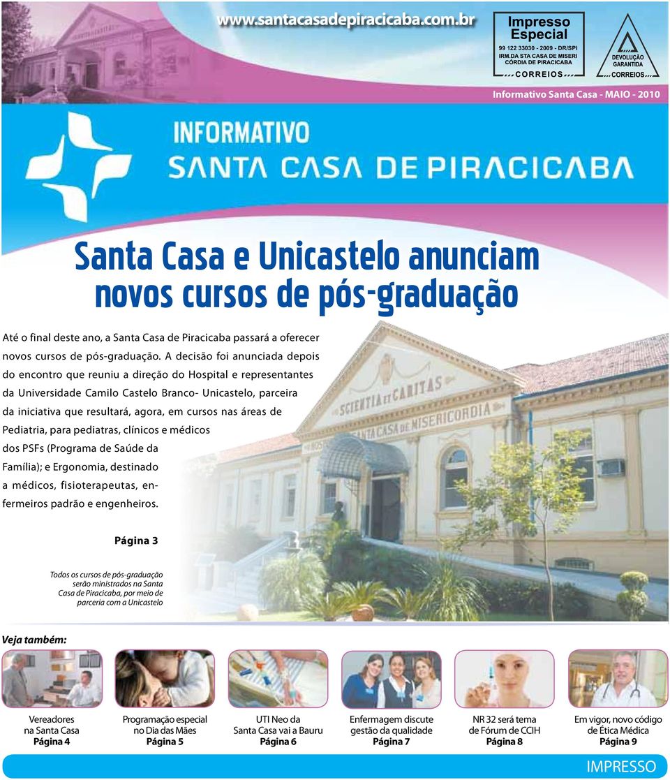 novos cursos de pós-graduação.