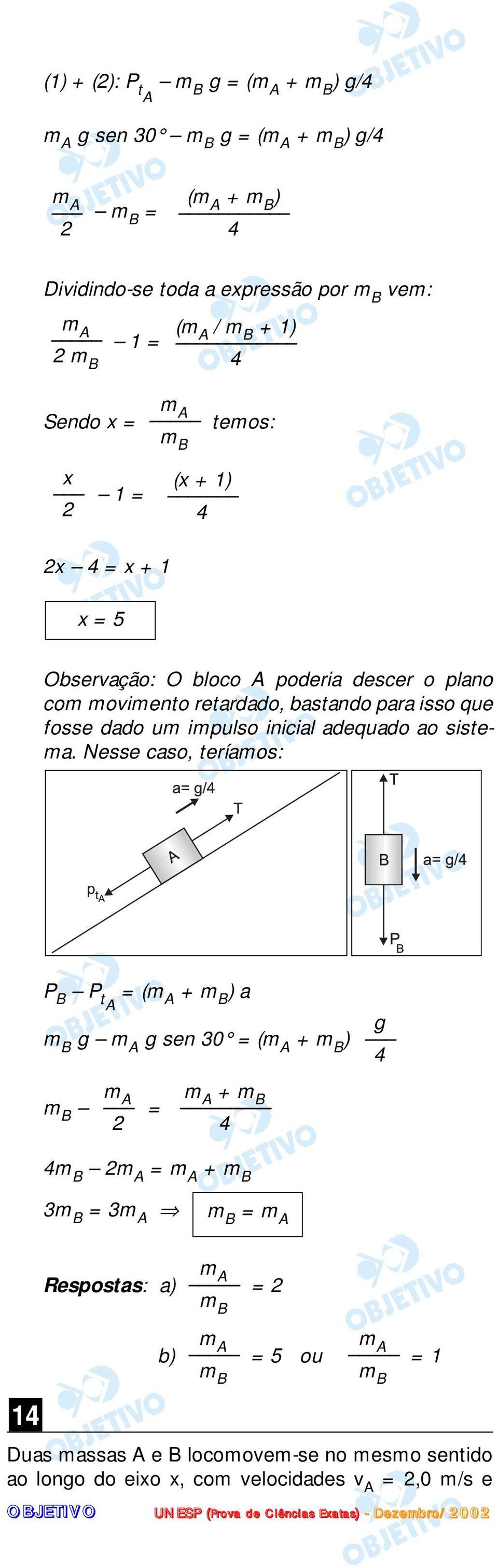 fosse dado um impulso inicial adequado ao sistema.